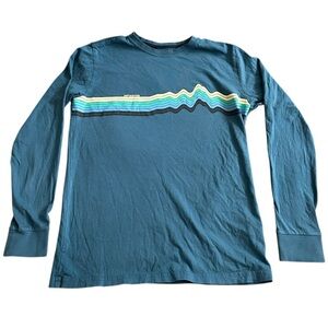 Patagonia boy’s long sleeve organic cotton daily t-shirt, size XL or 14